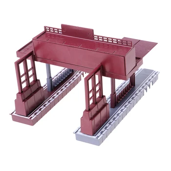 1:87 Rozsahu Vlakovej Stanice Simulácia Rozloženia HO Obrys Budovy Model Diorama Súčasťou Príslušenstva Modelu