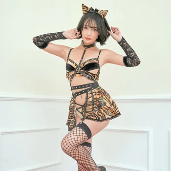 ZyzR Nočný Klub Wild Girl Tiger Pokušenie Jednotné Sexy Spodnej Bielizne Pre Ženy, Spodná Bielizeň, Pyžamá Popruhy Oblečenie, Erotické Kostýmy