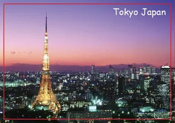 Chladnička Magnety,Tokyo Tower a Roppongi, Tokio,Japonsko Turistické Obdĺžnik, Neohybné, Chladnička Magnet 20703