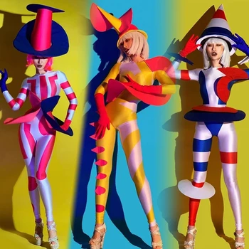 Ženy Gogo Prehnané Tvar Roztomilý Jumpsuit Fáze Show Kostýmy Narodeninovej Party Tanečné Oblečenie Festival Výkon Oblečenie