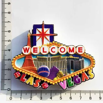Las Vegas Chladnička Magnet so suvenírmi Nevade, USA Tvorivé Roztomilý 3d Živice Magnet na Chladničku Dekor Podnikania a Narodeninové Darčeky