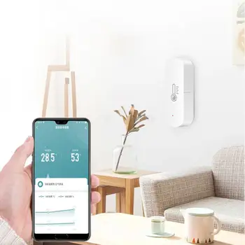 Tuya ZigBee Smart Teplota A Vlhkosť, Senzor App Riadenie Batérie Powered Smart Home Security Pracovať S Alexa Domovská Stránka Google
