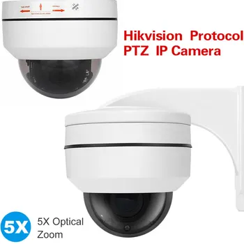 5,0 MP Mini PTZ IP Kamera Super HD 25660x1920 Pan/Tilt 5X Zoom IR Dome Kamera Poveternostným vplyvom PoE IP Kamery Hikvision Kompatibilné