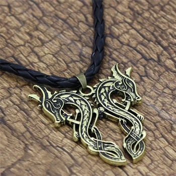 Móda Vintage Dragon Mužov Prívesok Kožené Lano Náhrdelník Dlhý Sveter Reťazca Amulet Charms Panovačný Šperky, Darčeky Veľkoobchod