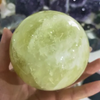 1.1 kg Prírodné citrine Crystal oblasti žltá quartz drahokam loptu Reiki liečenie
