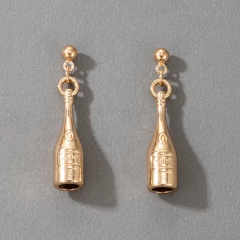 HuaTang Módne Vintage Kovové Náušnice pre Ženy, Zlatá Farba Veľké Geometrické Vyhlásenie Drop Náušnice 2021 Módne Šperky Darček