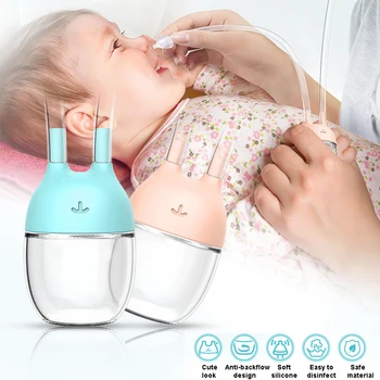 Pohodlné Novorodenca Bezpečné Nose Cleaner, Sacie Vákuové Nosných Slizníc Výtok Z Aspirator Inhalovať Deti Zdravé Starostlivosti Veci Modrá Ružová
