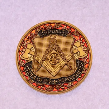 Slobodomurárstva Mason Bratskej Poradie Freemason Engravble Výzvou Mince
