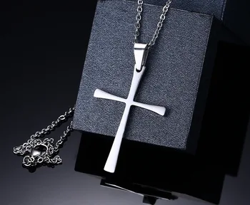 Klasické Zrkadlo Prívesok Náhrdelník Pozlátený Kríž Kríž Šperky 2016 Nové 316l Nerezovej Ocele Náboženské Náhrdelníky