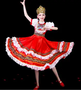 Ruské Ženy Tanečné Šaty Ľudovej Fáze Výkonu Oblečenie Etnický