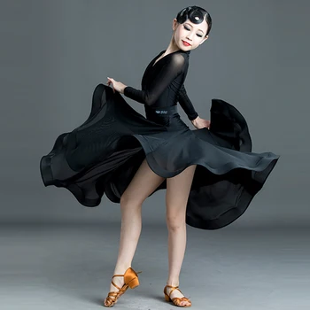 Nový Spoločenský Tanec Šaty Pre Dievčatá Praxi Oblečenie Nové Valčík latinskej Národná Norma Tanečné Oblečenie Moderné Tanečné Šaty DN6710