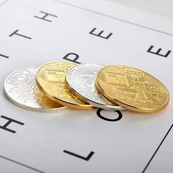 Kreatívny Obchod So Zlatom Bitcoin Mince Zberateľské Skvelý Darček Bit Mince Umelecké Zbierky Zlate Pamätné Mince