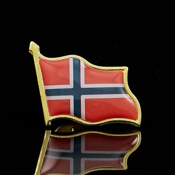 Nórsko Vyhovuje Dizajnér Vlajka Klopě Pin Konverzačné Novinka pánske Karty Módne Farby Tlačidlo