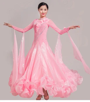 Tanečná Sála Valčík Šaty Flamco Tanec Používajte Štandardné Flamingo Moderné Tanečné Oblečenie Kostým Jazz Oblečenie Kórejský Štýl Oblečenia D0455