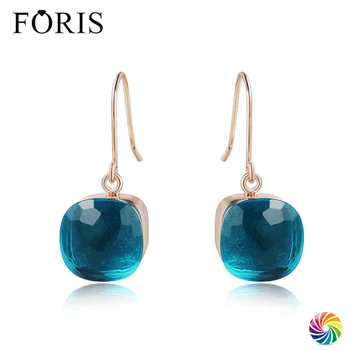 FORIS 18 Farby, Nový Dizajn Luxusné Šperky Rose Gold Crystal Náušnice Pre Ženy Vianočný Darček Najlepšiu Cenu PE002