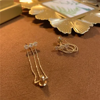 Kórea, Nový Dizajn A Módne Šperky Oka Crystal Kov Strapec Elegantné Náušnice Ženské Príslušenstvo